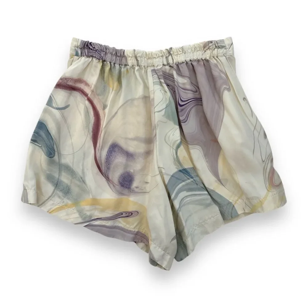 Athleta Like New Calm Cool Short.‎ Marble Abstract Chianti XS